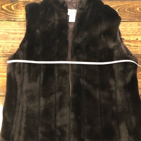 Ann Taylor LOFT Brown Faux Fur Vest Size XS - Picture 7 of 8